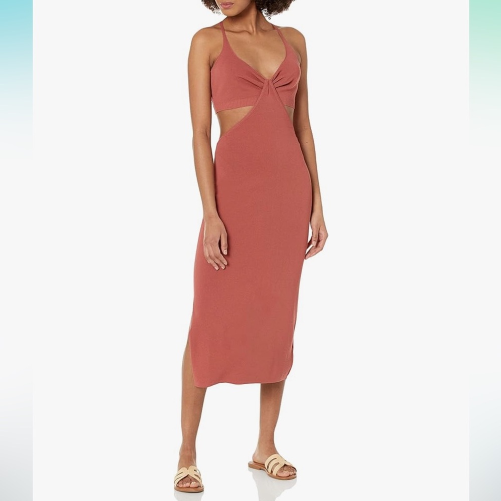 The Drop Women's Zuri Fitted Cutout One-Shoulder Midi Dress